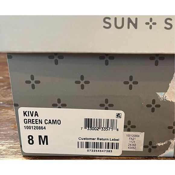SUN STONE Green Camouflage Cushioned Kiva Round Toe Platform Athletic Sneakers - Picture 7 of 7